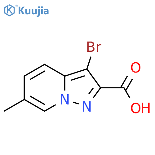 3-bromo-6-methylpyrazolo1,5-apyridine-2-carboxylic acid structure