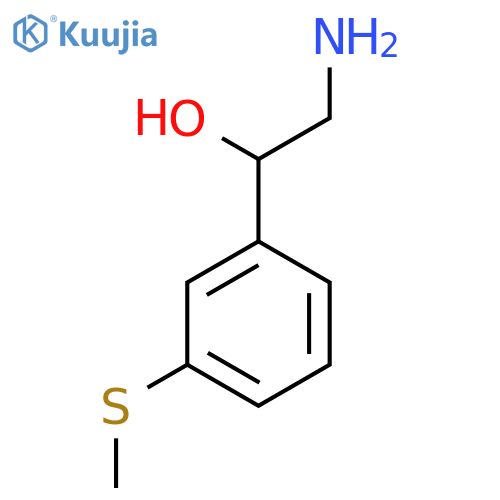 2-amino-1-3-(methylsulfanyl)phenylethan-1-ol structure