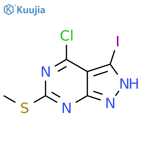 4-Chloro-3-iodo-6-(methylthio)-1H-pyrazolo[3,4-d]pyrimidine structure