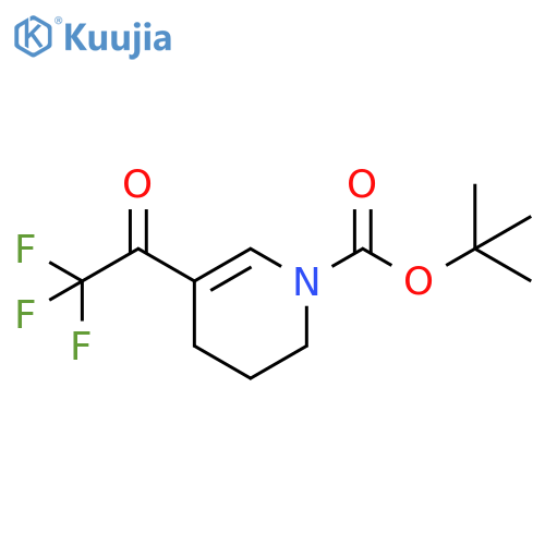 tert-butyl 5-(trifluoroacetyl)-1,2,3,4-tetrahydropyridine-1-carboxylate structure