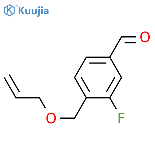 3-fluoro-4-(prop-2-enoxymethyl)benzaldehyde structure
