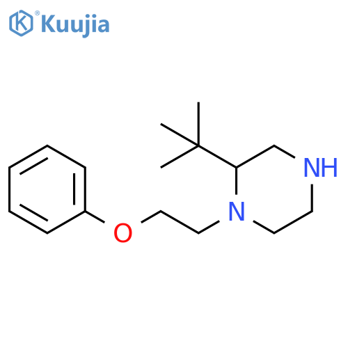 2-tert-butyl-1-(2-phenoxyethyl)piperazine structure