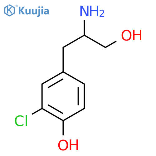 4-(2-amino-3-hydroxypropyl)-2-chlorophenol structure