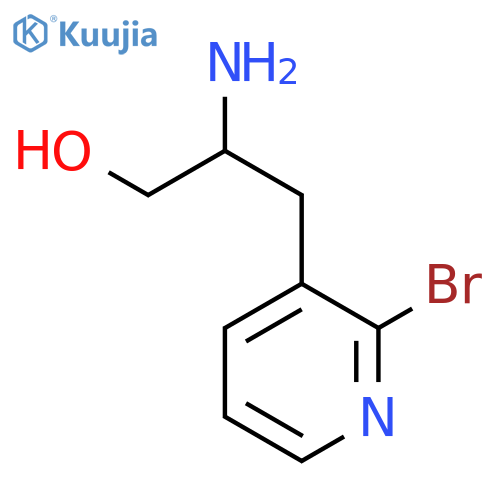 2-amino-3-(2-bromopyridin-3-yl)propan-1-ol structure
