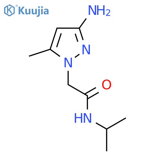 2-(3-amino-5-methyl-1H-pyrazol-1-yl)-N-(propan-2-yl)acetamide structure