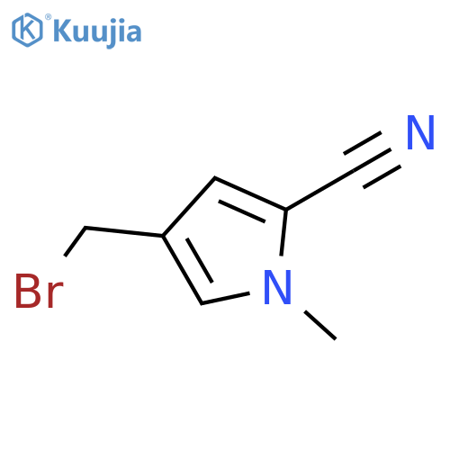 4-(bromomethyl)-1-methyl-1H-pyrrole-2-carbonitrile structure