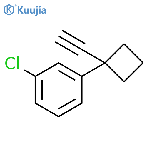 Benzene, 1-chloro-3-(1-ethynylcyclobutyl)- structure