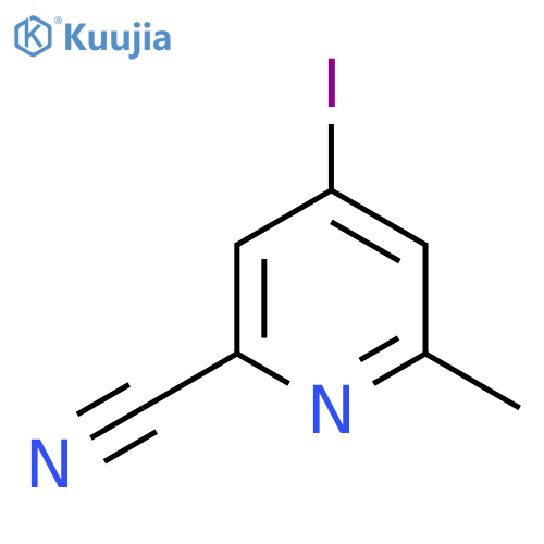 4-Iodo-6-methyl-pyridine-2-carbonitrile structure