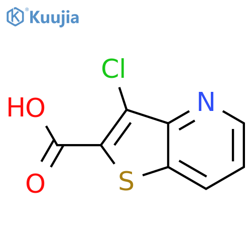 3-chlorothieno[3,2-b]pyridine-2-carboxylic acid structure