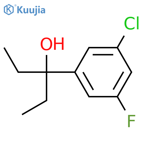 3-(3-chloro-5-fluorophenyl)pentan-3-ol structure