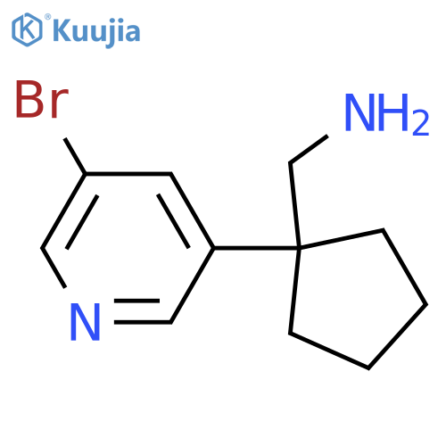 1-(5-bromopyridin-3-yl)cyclopentylmethanamine structure