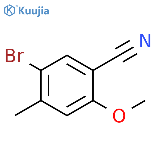5-bromo-2-methoxy-4-methylbenzonitrile structure