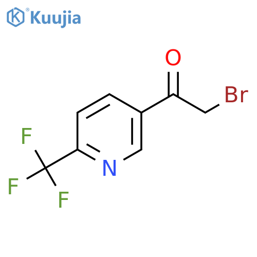 2-bromo-1-6-(trifluoromethyl)pyridin-3-ylethan-1-one structure