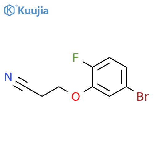 3-(5-bromo-2-fluorophenoxy)propanenitrile structure