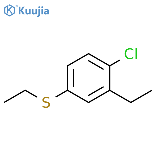 1-chloro-2-ethyl-4-ethylsulfanylbenzene structure