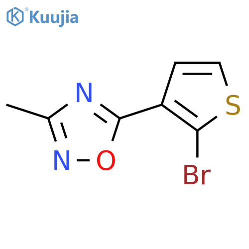 5-(2-Bromothien-3-yl)-3-methyl-1,2,4-oxadiazole structure