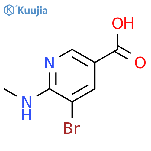 5-Bromo-6-methylamino-nicotinic acid structure