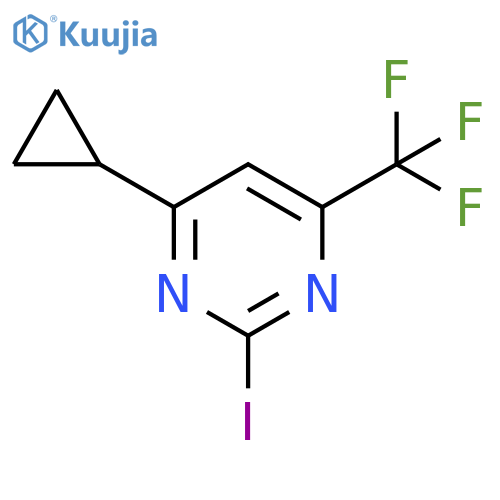 Pyrimidine, 4-cyclopropyl-2-iodo-6-(trifluoromethyl)- structure