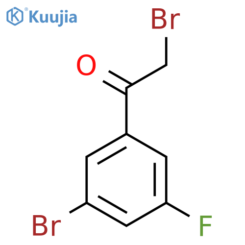 2-Bromo-1-(3-bromo-5-fluorophenyl)ethanone structure