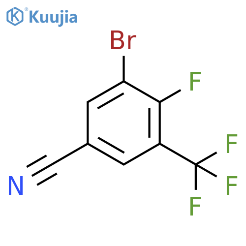3-Bromo-4-fluoro-5-(trifluoromethyl)benzonitrile structure