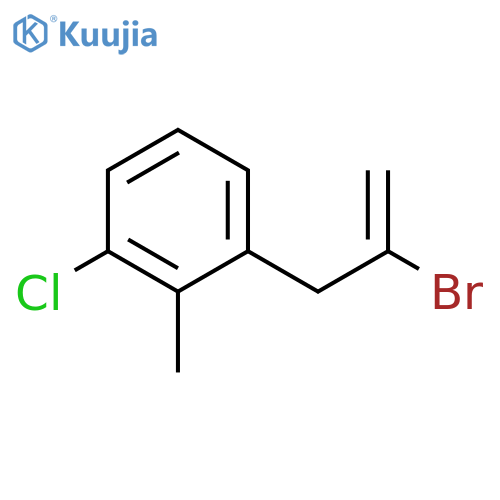 1-(2-bromoprop-2-enyl)-3-chloro-2-methylbenzene structure