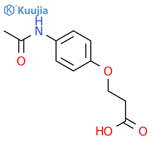 3-(4-Acetamidophenoxy)propanoic acid structure