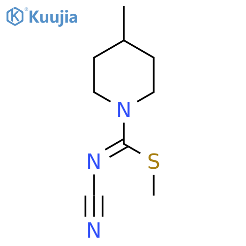Methyl N-cyano-4-methylpiperidine-1-carbimidothioate structure