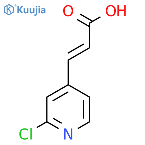 (2Z)-3-(2-Chloropyridin-4-yl)prop-2-enoic acid structure