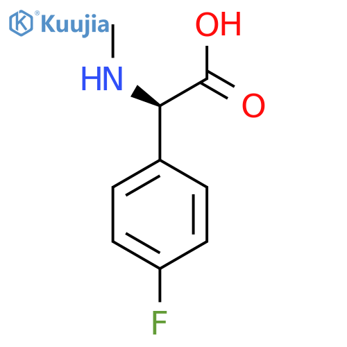 (2R)-2-(4-fluorophenyl)-2-(methylamino)acetic acid structure