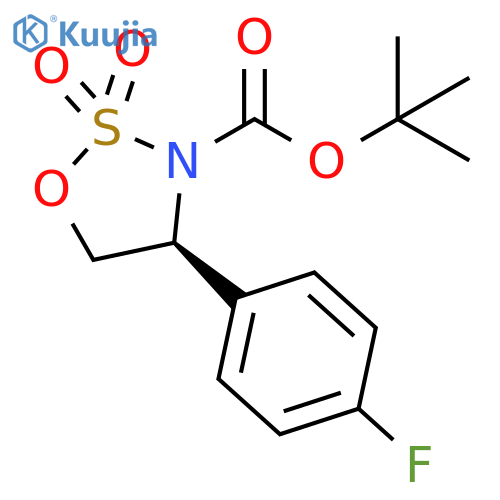 (S)-tert-butyl 4-(4-fluorophenyl)-1,2,3-oxathiazolidine-3-carboxylate 2,2-dioxide structure