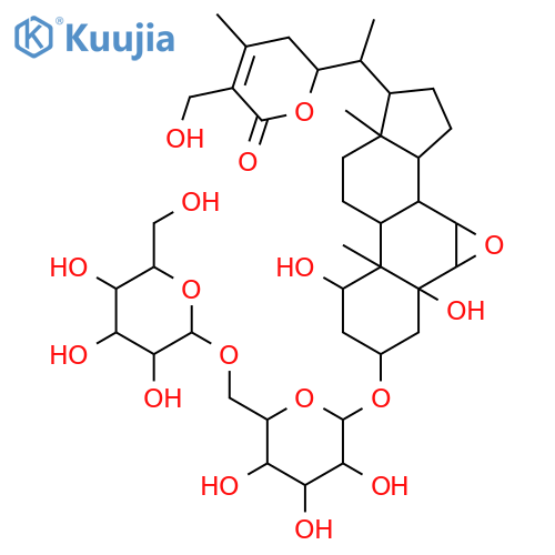 6,7-Epoxy-1,3,5-trihydroxywith-24-enolide; (1α,3β,5α,6α,7α,20S,22R)-form, 27-Hydroxy, 3-O-[β-D-glucopyranosyl-(1→6)-β-D-glucopyranoside] structure