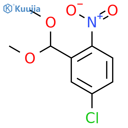 Benzene, 4-chloro-2-(dimethoxymethyl)-1-nitro- structure