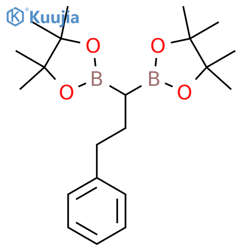 1,1-Bis(4,4,5,5-tetramethyl-1,3,2-dioxaborolane-2-yl)-3-phenylpropane structure