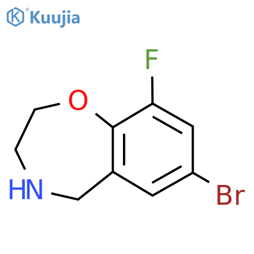 7-bromo-9-fluoro-2,3,4,5-tetrahydro-1,4-benzoxazepine structure