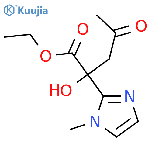 ethyl 2-hydroxy-2-(1-methyl-1H-imidazol-2-yl)-4-oxopentanoate structure