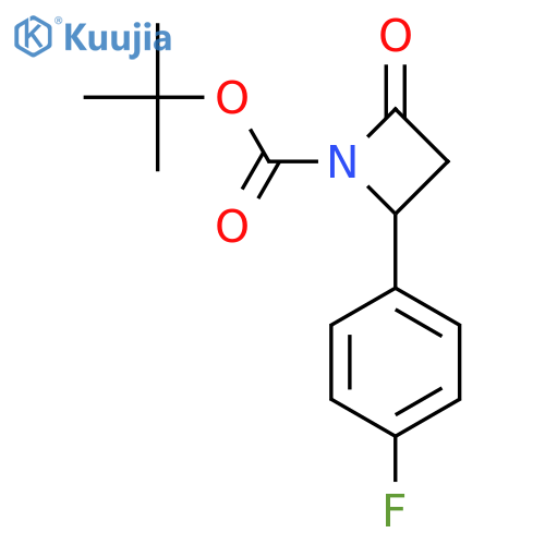 Tert-butyl 2-(4-fluorophenyl)-4-oxoazetidine-1-carboxylate structure