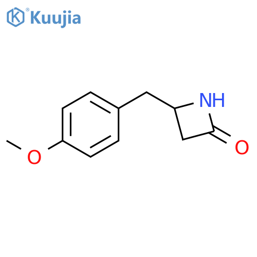 4-[(4-methoxyphenyl)methyl]azetidin-2-one structure
