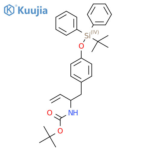 N-Boc-(+/-)-4-(4-{tert-butyl(diphenyl)silyloxy}-phenyl)-3-amino-1-buten structure