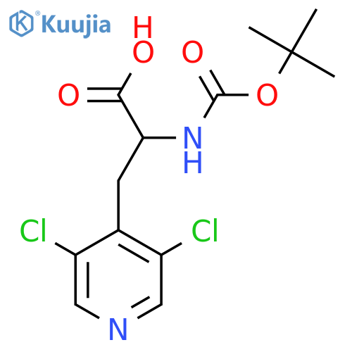 2-{[(Tert-butoxy)carbonyl]amino}-3-(3,5-dichloropyridin-4-yl)propanoic acid structure