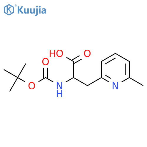 2-{(tert-butoxy)carbonylamino}-3-(6-methylpyridin-2-yl)propanoic acid structure