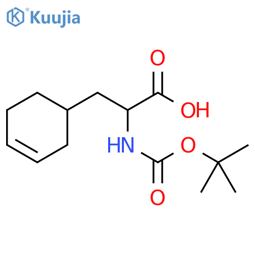 2-{(tert-butoxy)carbonylamino}-3-(cyclohex-3-en-1-yl)propanoic acid structure