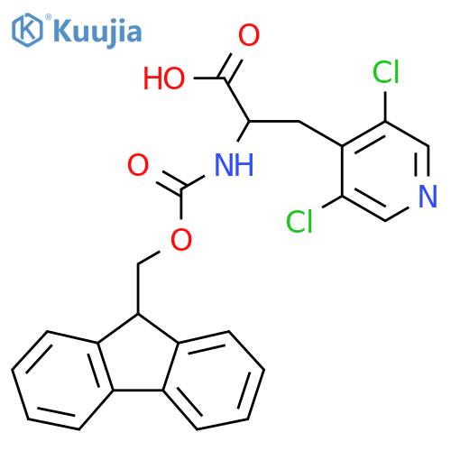3-(3,5-dichloropyridin-4-yl)-2-({[(9H-fluoren-9-yl)methoxy]carbonyl}amino)propanoic acid structure