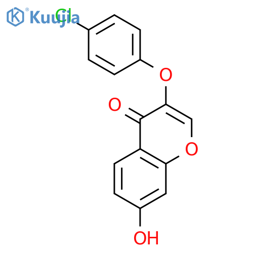 3-(4-chlorophenoxy)-7-hydroxy-4H-chromen-4-one structure