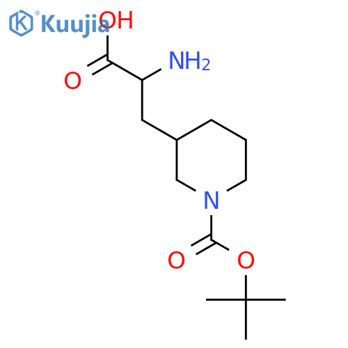 2-amino-3-{1-(tert-butoxy)carbonylpiperidin-3-yl}propanoic acid structure