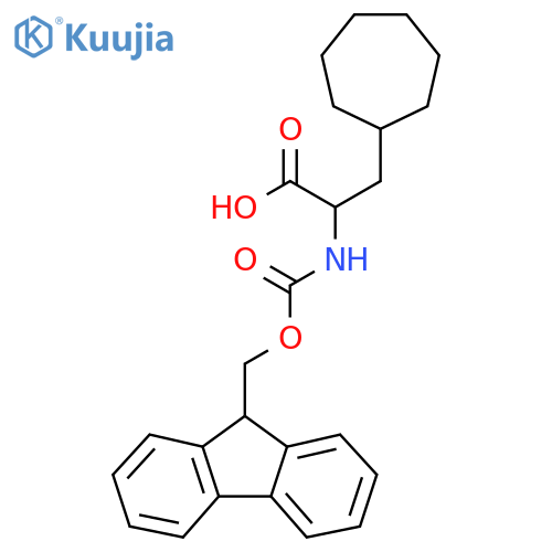 3-cycloheptyl-2-(9H-fluoren-9-ylmethoxycarbonylamino)propanoic acid structure