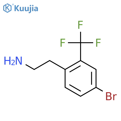 2-4-bromo-2-(trifluoromethyl)phenylethan-1-amine structure