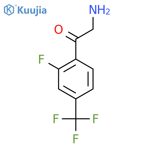2-amino-1-2-fluoro-4-(trifluoromethyl)phenylethan-1-one structure