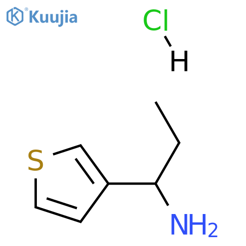 1-(thiophen-3-yl)propan-1-amine hydrochloride structure