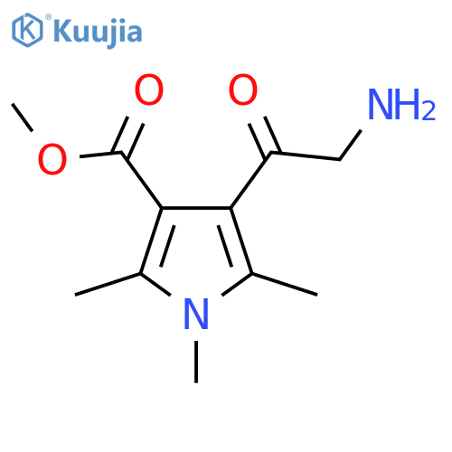 methyl 4-(2-aminoacetyl)-1,2,5-trimethyl-1H-pyrrole-3-carboxylate structure
