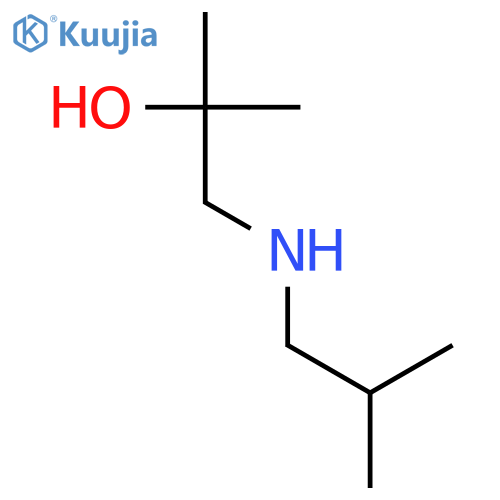 2-methyl-1-[(2-methylpropyl)amino]propan-2-ol structure